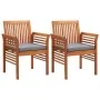 Set comedor de jardín 3 pzas y cojines madera maciza de acacia von , Gartensets - Ref: Foro24-278901, Preis: 363,21 €, Rabatt: %