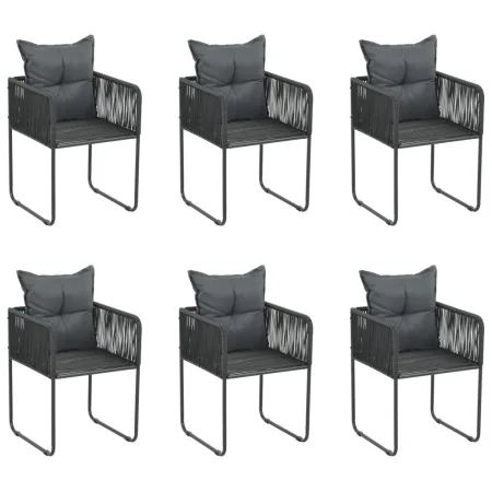 Sillas de jardín con cojines 6 unidades ratán sintético negro von , Gartenstühle - Ref: Foro24-313108, Preis: 393,98 €, Rabat...
