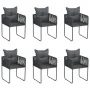 Sillas de jardín con cojines 6 unidades ratán sintético negro von , Gartenstühle - Ref: Foro24-313108, Preis: 393,98 €, Rabat...