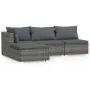 Set de muebles de jardín 4 pzas y cojines ratán sintético gris de , Conjuntos de jardín - Ref: Foro24-317512, Precio: 417,60 ...