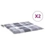 Cojines de silla de jardín 2 uds tela a cuadros gris 40x40x3 cm von , Kissen für Stühle und Sofas - Ref: Foro24-314035, Preis...