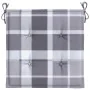 Cojines de silla de jardín 2 uds tela a cuadros gris 40x40x3 cm von , Kissen für Stühle und Sofas - Ref: Foro24-314035, Preis...