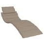 Cojín de tumbona de tela Oxford taupé 186x58x3 cm by , Cushions for chairs and sofas - Ref: Foro24-314166, Price: 45,40 €, Di...