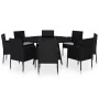 Set comedor de jardín 9 piezas y cojines ratán sintético negro von , Gartensets - Ref: Foro24-43924, Preis: 804,92 €, Rabatt: %