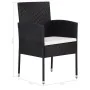 Set comedor de jardín 9 piezas y cojines ratán sintético negro von , Gartensets - Ref: Foro24-43924, Preis: 804,92 €, Rabatt: %