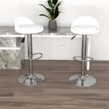 Taburetes de cocina 2 unidades cuero sintético blanco by , Kitchen stools - Ref: Foro24-333555, Price: 111,71 €, Discount: %