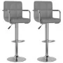 Taburetes de cocina 2 unidades cuero sintético gris by , Kitchen stools - Ref: Foro24-334598, Price: 145,71 €, Discount: %
