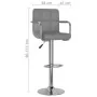 Taburetes de cocina 2 unidades cuero sintético gris by , Kitchen stools - Ref: Foro24-334598, Price: 145,71 €, Discount: %