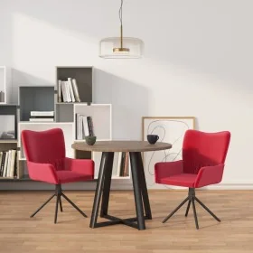 Sillas de comedor giratorias 2 unidades terciopelo rojo tinto von , Essstühle - Ref: Foro24-344814, Preis: 156,02 €, Rabatt: %