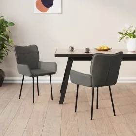 Sillas de comedor 2 unidades terciopelo gris oscuro by , dining chairs - Ref: Foro24-344821, Price: 136,39 €, Discount: %