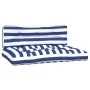 Cojines para sofá de palets 2 piezas tela a rayas azul y blanco by , Cushions for chairs and sofas - Ref: Foro24-360748, Pric...