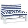 Cojines para sofá de palets 2 piezas tela a rayas azul y blanco by , Cushions for chairs and sofas - Ref: Foro24-360748, Pric...