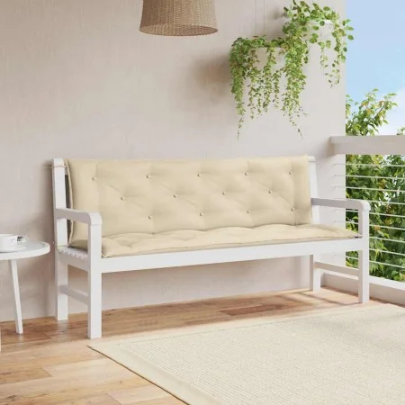 Cojín de banco de jardín tela Oxford beige 150x(50+50)x7 cm de , Cojines para sillas y sofás - Ref: Foro24-315019, Precio: 43...