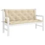 Cojín de banco de jardín tela Oxford beige 150x(50+50)x7 cm de , Cojines para sillas y sofás - Ref: Foro24-315019, Precio: 43...