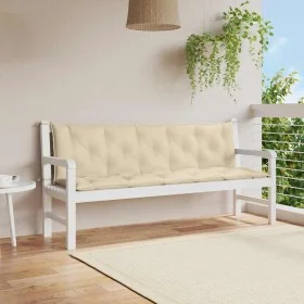 Cojín de banco de jardín tela Oxford beige 180x(50+50)x7 cm by , Cushions for chairs and sofas - Ref: Foro24-315031, Price: 5...