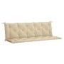 Cojín de banco de jardín tela Oxford beige 180x(50+50)x7 cm de , Cojines para sillas y sofás - Ref: Foro24-315031, Precio: 56...