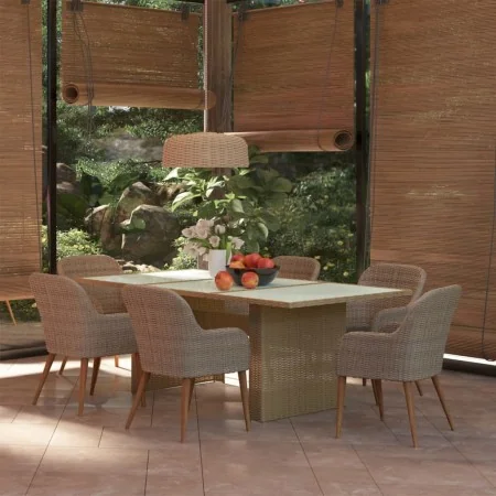 Juego de comedor para jardín 7 piezas ratán sintético marrón by , Garden sets - Ref: Foro24-3059484, Price: 949,61 €, Discoun...