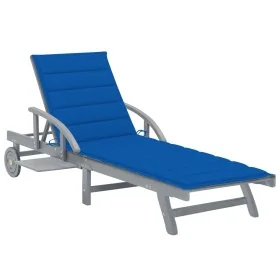 Tumbona de jardín con cojín madera maciza de acacia by , Loungers - Ref: Foro24-3061339, Price: 199,54 €, Discount: %