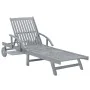 Tumbona de jardín con cojín madera maciza de acacia de , Tumbonas - Ref: Foro24-3061339, Precio: 200,04 €, Descuento: %