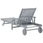 Tumbona de jardín con cojín madera maciza de acacia de , Tumbonas - Ref: Foro24-3061339, Precio: 200,04 €, Descuento: %
