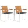 Sillas de jardín con cojines 2 uds madera maciza acacia y acero von , Gartenstühle - Ref: Foro24-3061488, Preis: 259,16 €, Ra...