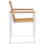 Sillas de jardín con cojines 2 uds madera maciza acacia y acero von , Gartenstühle - Ref: Foro24-3061488, Preis: 259,16 €, Ra...