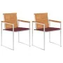 Sillas de jardín con cojines 2 uds madera maciza acacia y acero de , Sillas de jardín - Ref: Foro24-3061497, Precio: 256,33 €...