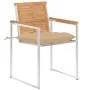 Sillas de jardín con cojines 2 uds madera maciza teca y acero de , Sillas de jardín - Ref: Foro24-3061533, Precio: 277,24 €, ...