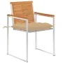 Sillas de jardín con cojines 2 uds madera maciza acacia y acero von , Gartenstühle - Ref: Foro24-3061506, Preis: 259,06 €, Ra...