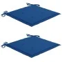 Sillas de jardín con cojines 2 uds madera maciza teca y acero von , Gartenstühle - Ref: Foro24-3061525, Preis: 274,95 €, Raba...