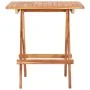 Set de bistró 3 piezas madera de teca y cojines a cuadros gris by , Garden sets - Ref: Foro24-3063239, Price: 185,38 €, Disco...