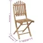 Set de comedor exterior plegable 5 piezas con cojines bambú by , Garden sets - Ref: Foro24-3063974, Price: 263,91 €, Discount: %