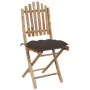 Set de comedor de jardín plegable 5 piezas con cojines bambú de , Conjuntos de jardín - Ref: Foro24-3063983, Precio: 267,64 €...