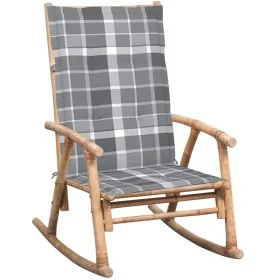 Silla mecedora con cojín bambú by , Garden chairs - Ref: Foro24-3063917, Price: 122,40 €, Discount: %