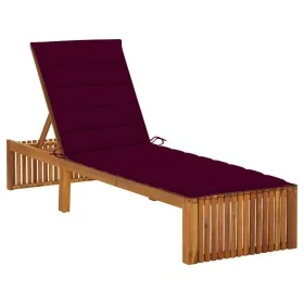 Tumbona con cojín madera maciza de acacia by , Loungers - Ref: Foro24-3064158, Price: 233,98 €, Discount: %