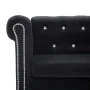 Chesterfield sofá de 2 plazas de terciopelo 146x75x72 cm negro by , Sofas - Ref: Foro24-247137, Price: 508,74 €, Discount: %