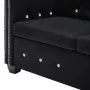 Chesterfield sofá de 2 plazas de terciopelo 146x75x72 cm negro by , Sofas - Ref: Foro24-247137, Price: 508,74 €, Discount: %