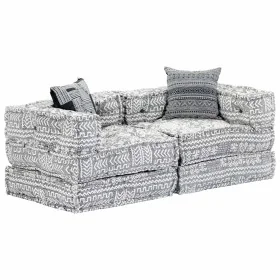 Puf modular de 2 plazas tela gris claro by , Cushions for chairs and sofas - Ref: Foro24-249402, Price: 487,04 €, Discount: %