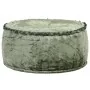 Puf redondo de terciopelo verde 40x20 cm de , Otomanas - Ref: Foro24-287567, Precio: 34,63 €, Descuento: %