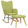 Silla mecedora con reposapiés tela verde by , Rocking chairs - Ref: Foro24-328023, Price: 162,83 €, Discount: %