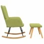 Silla mecedora con reposapiés tela verde by , Rocking chairs - Ref: Foro24-328023, Price: 162,83 €, Discount: %