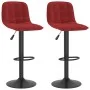 Taburetes de cocina 2 unidades terciopelo rojo tinto de , Taburetes de cocina - Ref: Foro24-333997, Precio: 126,17 €, Descuen...