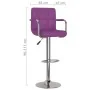 Taburetes de cocina 2 unidades cuero sintético morado de , Taburetes de cocina - Ref: Foro24-334601, Precio: 118,99 €, Descue...