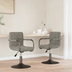 Sillas de comedor giratorias 2 uds de terciopelo gris claro von , Essstühle - Ref: Foro24-334617, Preis: 129,68 €, Rabatt: %