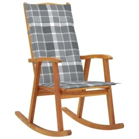 Silla mecedora con cojines madera maciza de acacia by , Garden chairs - Ref: Foro24-3064193, Price: 183,33 €, Discount: %