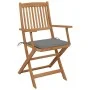 Sillas de jardín plegables 2 uds y cojines madera maciza acacia de , Sillas de jardín - Ref: Foro24-3064591, Precio: 162,84 €...