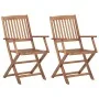 Sillas de jardín plegables 2 uds y cojines madera maciza acacia de , Sillas de jardín - Ref: Foro24-3064591, Precio: 162,84 €...