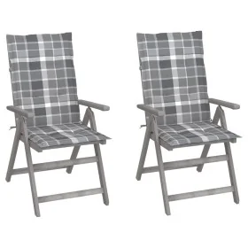 Sillas reclinables jardín y cojines 2 uds madera maciza acacia von , Gartenstühle - Ref: Foro24-3064712, Preis: 141,46 €, Rab...