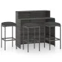 Juego muebles de bar para jardín 4 piezas y cojines gris de , Conjuntos de jardín - Ref: Foro24-3064877, Precio: 345,07 €, De...