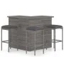 Set de bar para jardín 4 piezas y cojines ratán sintético gris de , Conjuntos de jardín - Ref: Foro24-3064924, Precio: 402,22...